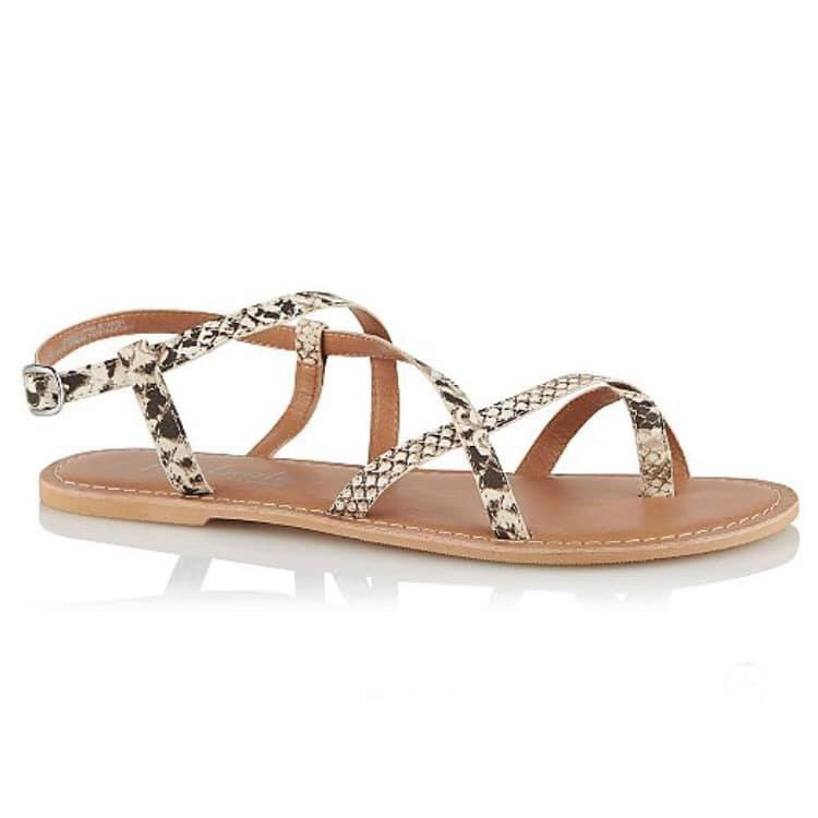Ex Store Femme Cuir Daim Sandales Boucle Taille 7 8 9