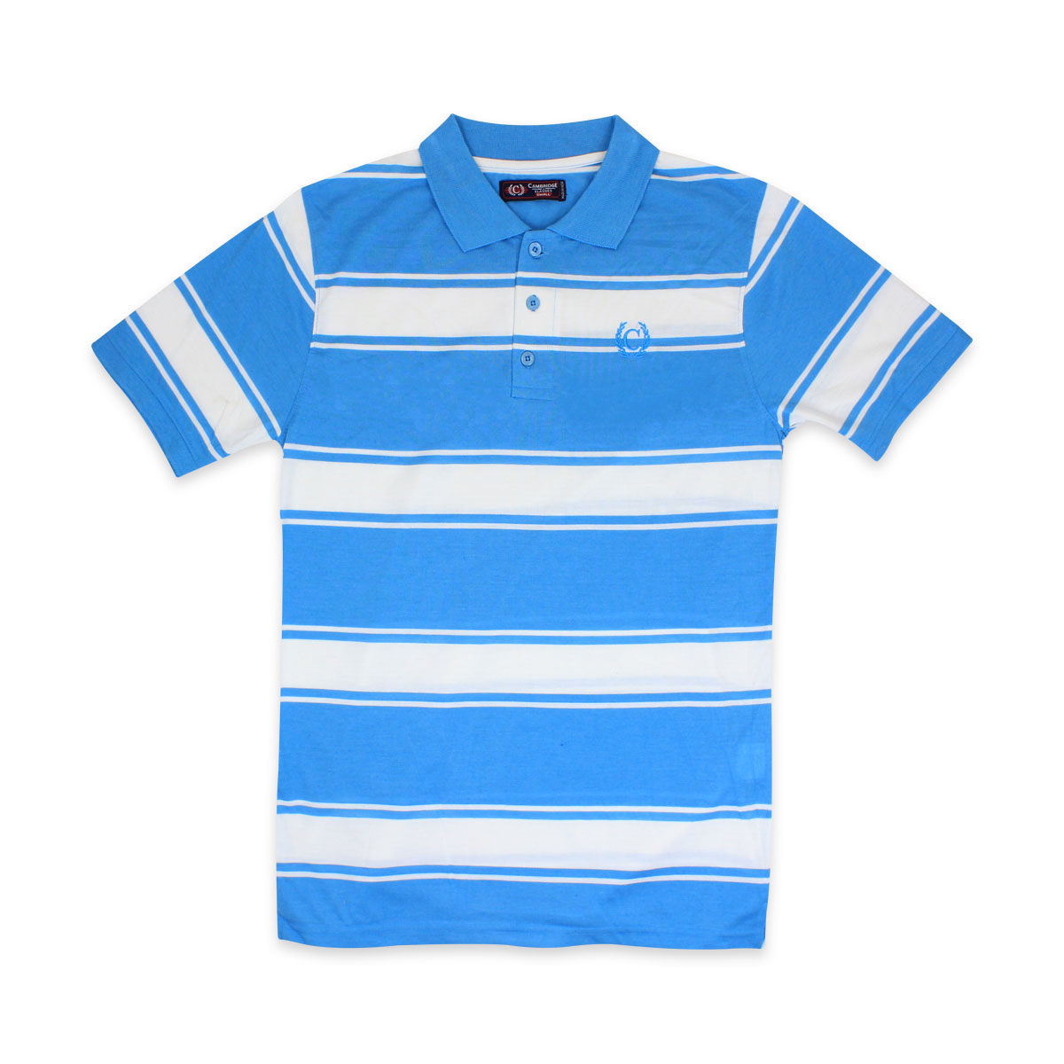 Mens Striped Polo Shirts Pique Collared T Shirt Summer Tee Short Sleeve S M L XL