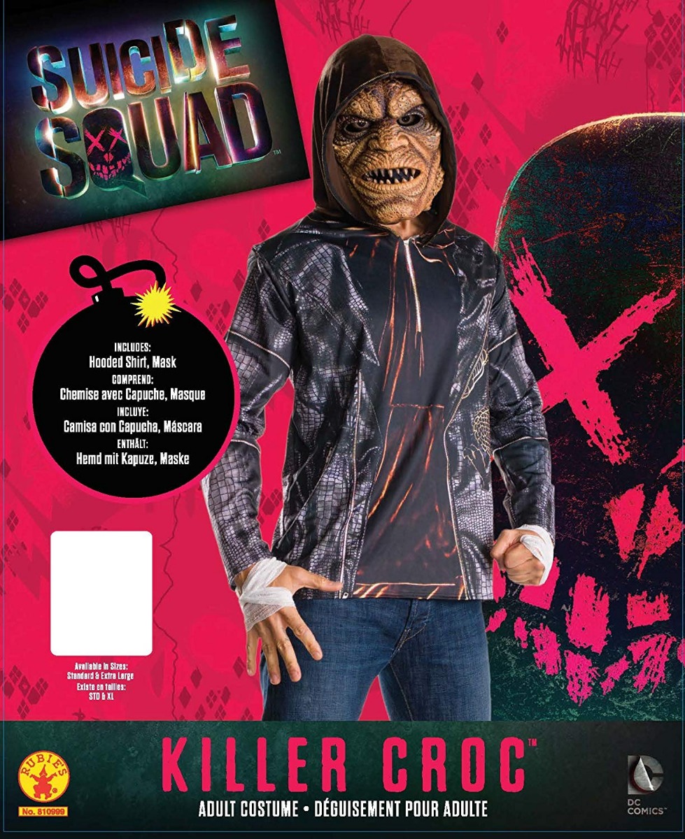Da Uomo Killer Croc Costume Di Halloween Costume Kit Completo da Ufficiale Squadra SUICIDA