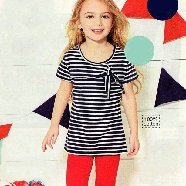 AVON Kids Girls Sailor Nautical Navy Striped T-Shirts Tees Tops Age 3-4  Years | eBay