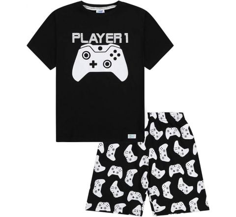 Player 1 Gaming Controller Short Pyjamas - 9/10 Years
