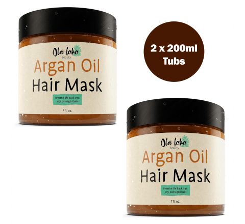 2 x 200ml (400ml) Argan Oil Hair Mask Treatment