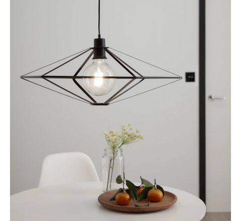 GoodHome Heyka Black Pendant ceiling Light (Dia) 610mm