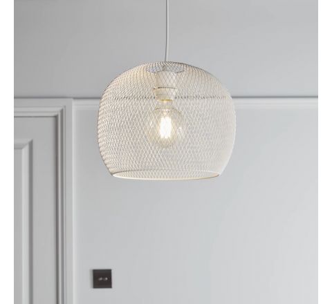 GoodHome Osiglia Matt White Pendant ceiling light (Dia) 320mm