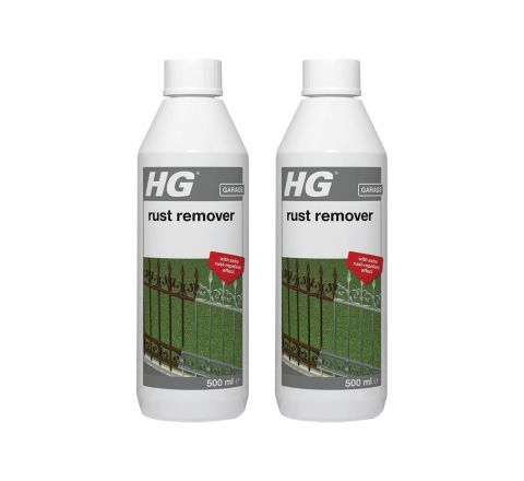 2 x HG Rust Remover for Metal - 500ml (1 Litre)