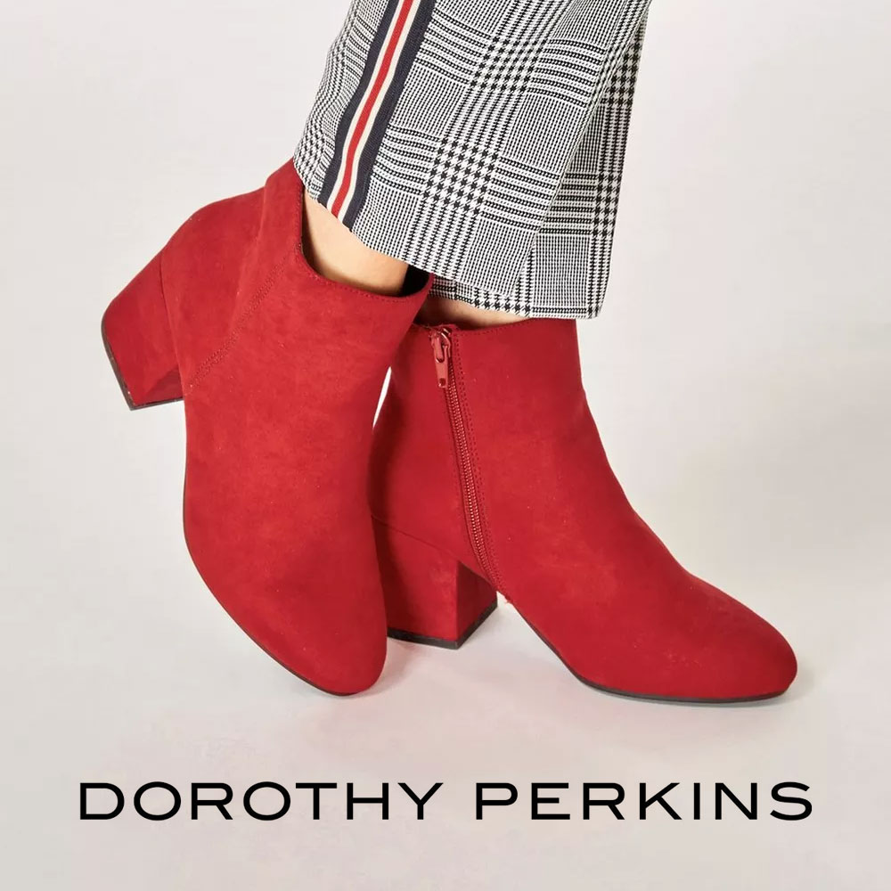Dorothy Perkins Womens Red Ankle Boots 