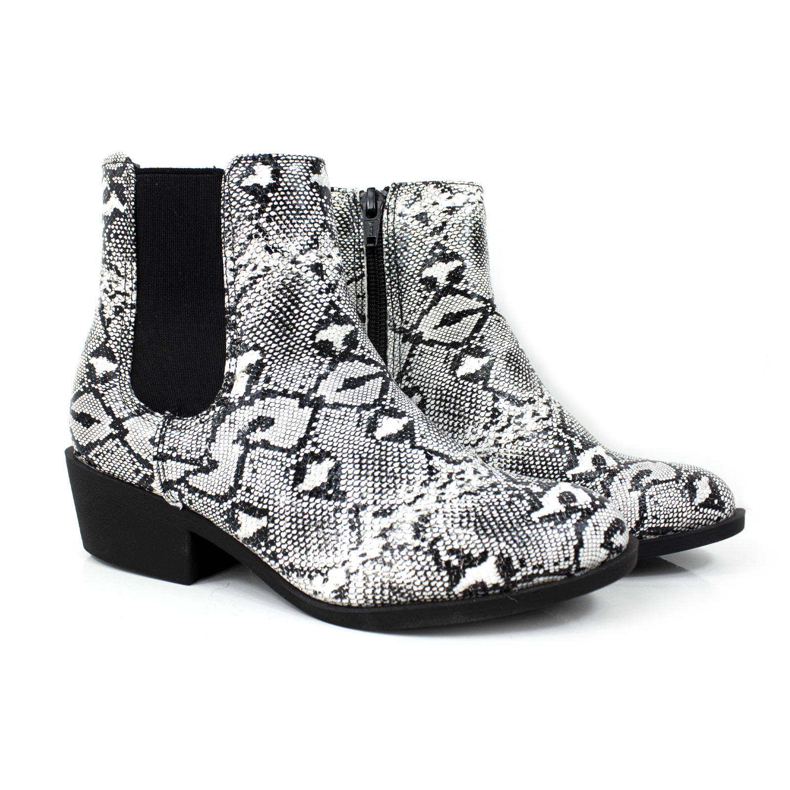Animal Print Ankle Chelsea Boots Size 