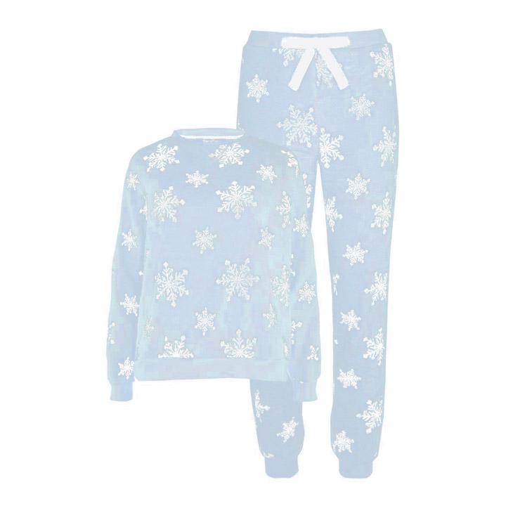 Ladies Womens Fleece Warm Christmas PJs Pyjamas Sets Size 8 10 12 14 16 ...