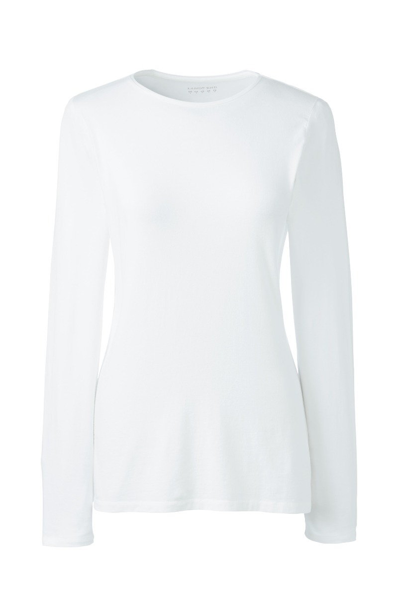 Download LANDS END Ladies Womens Long Sleeve Jersey T Shirt Top ...